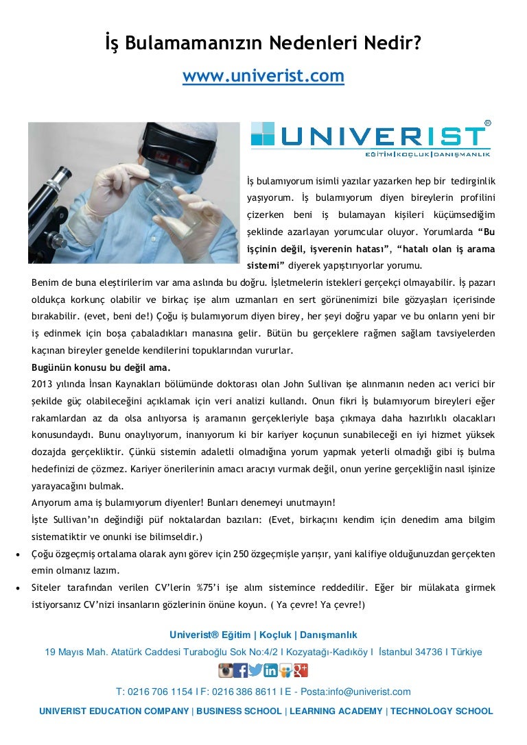 İş bulamıyorum - ne yapabilirim İş bulamıyorum - ne yapabilirim